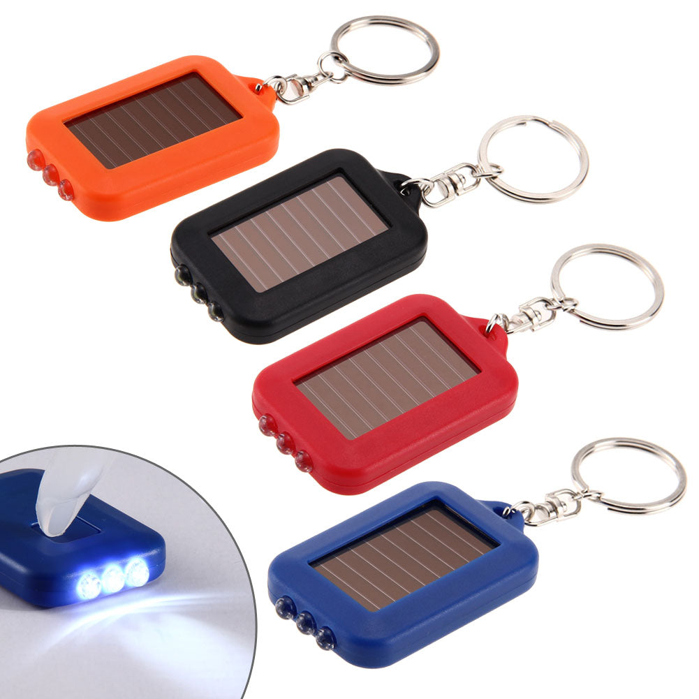 Solar Led With Keychain Solar Flashlight Keychain MINI ULTRA BRIGHT LED POCKET LIGHT SOLAR