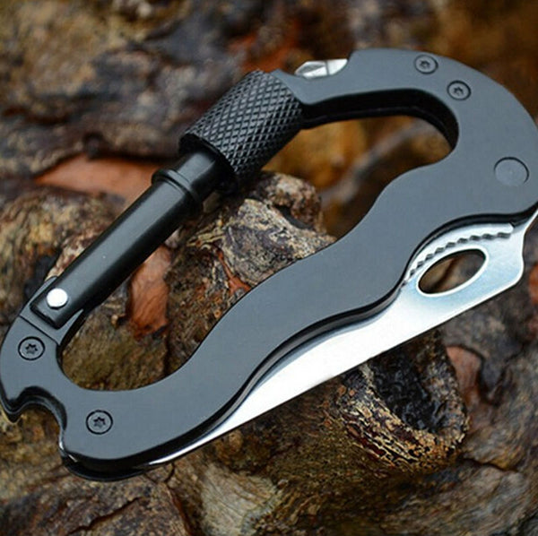 5 in 1 Survival Aluminum Carabiner