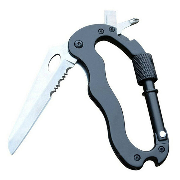 5 in 1 Survival Aluminum Carabiner